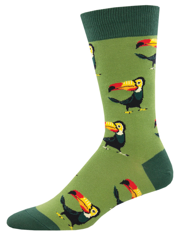 Tropical Toucan - Green (Men's Socks)