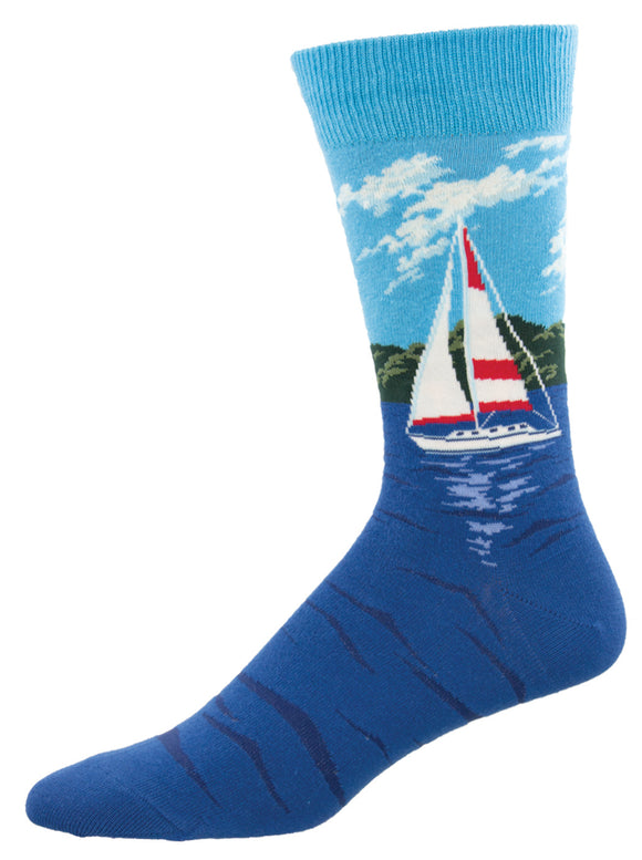 Sailing By - Blue (Men's Socks)
