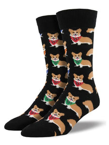 Corgi - Black (Men's Socks)