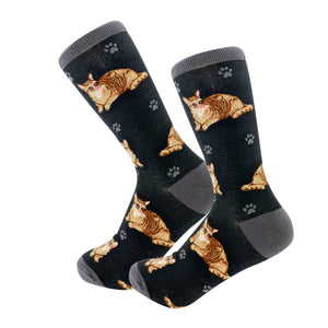 Happy Tails Orange Tabby Cat - Full Body (Unisex Socks)