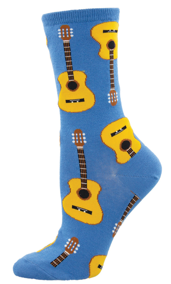 Guitars - Cornflower Blue (Women's Socks)