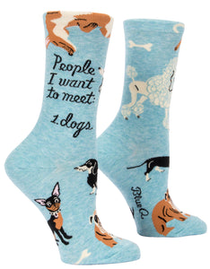 Blue Q "People I Want To Meet: 1. Dogs" (Women's Socks)