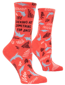 Blue Q "Try Sucking At Something For Once" (Women's Socks)