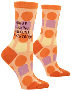 Blue Q "You're Fucking Welcome, Everybody" (Women's Socks)