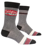 Blue Q "Certified Pain In The Ass" - Men's Grey Socks