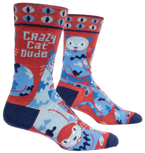 Blue Q "Crazy Cat Dude" (Men's Socks)