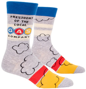 Blue Q "President Of The Local Gas Company" (Men's Socks)