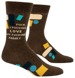 Blue Q "Fuck, I Fucking Love My Fucking Family" (Men's Socks)