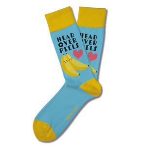 Two Left Feet Chatterbox Series: "Head Over Peels" Bananas (Unisex Socks)