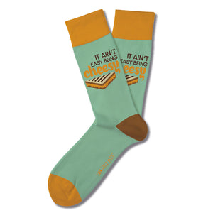 Two Left Feet Chatterbox Series: "It Ain't Easy Bein' Cheesy" (Unisex Socks)