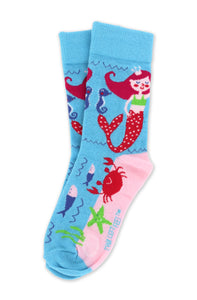 Two Left Feet Socks For Kids! "Princess And The Sea"