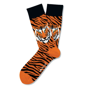 Two Left Feet Super Soft and Fuzzy! "Jungle Cat" Tiger (Unisex Socks)