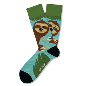 Two Left Feet Super Soft and Fuzzy! "Not So Fast" Sloth (Unisex Socks)