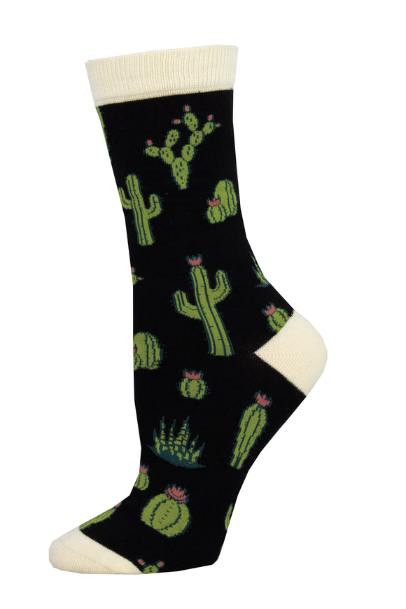 King Cactus - Black (Women's Bamboo Socks)