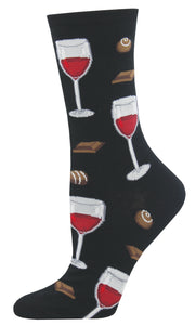 Time To Wine Down - Black (Women's Socks)