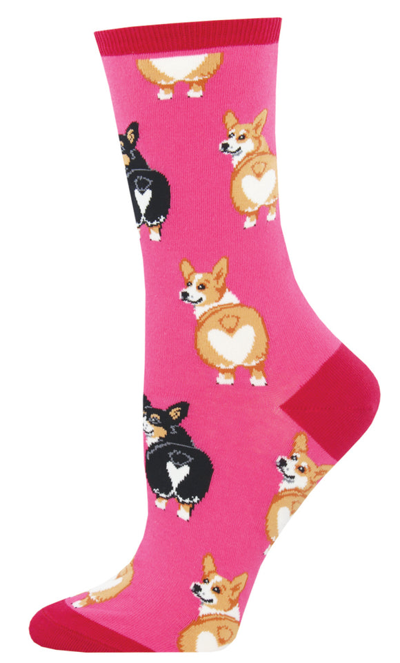 Corgi Butt - Pink (Women's Socks)