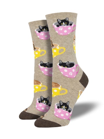 Cat-Feinated - Hemp Heather (Women's Socks)