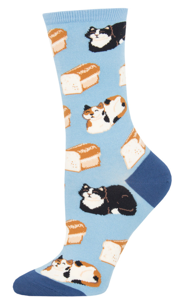 Cat Loaf - Blue (Women's Socks)