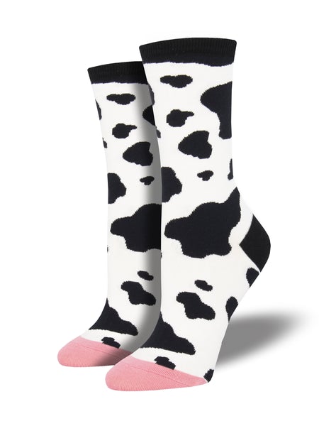 Cow Print - White (Women's Socks)