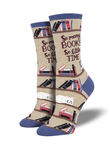 So Many Books So Little Time - Hemp Heather (Women's Socks)