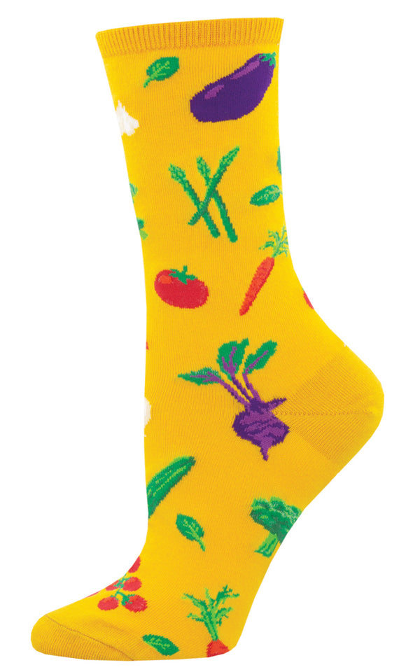 Veggie Might - Yellow (Women's Socks)