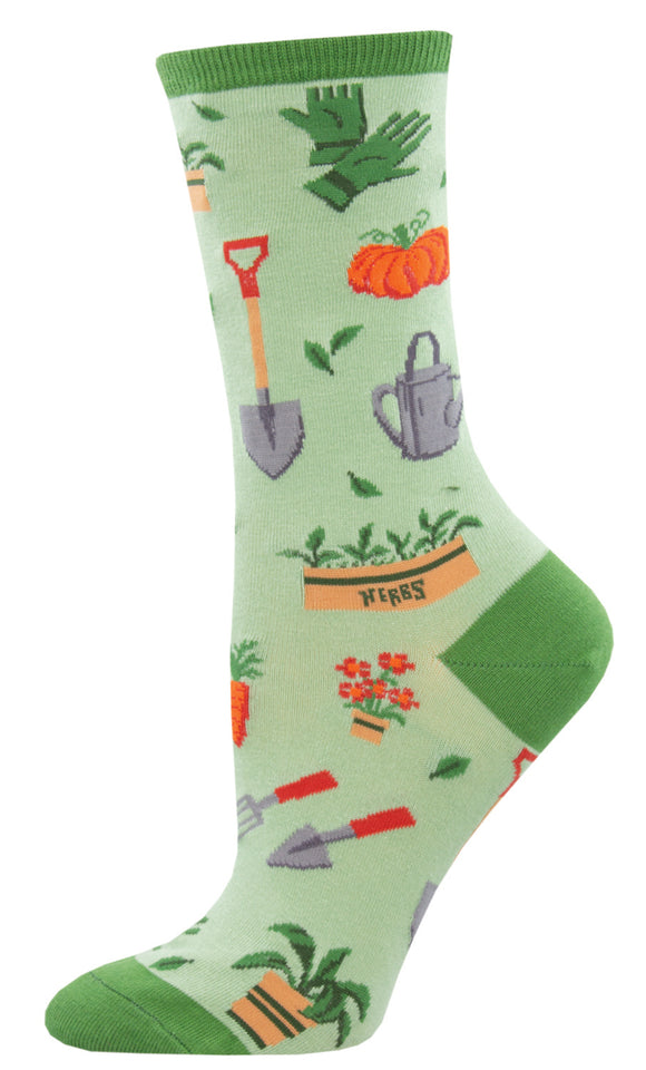 Hoe Down - Green (Women's Socks)