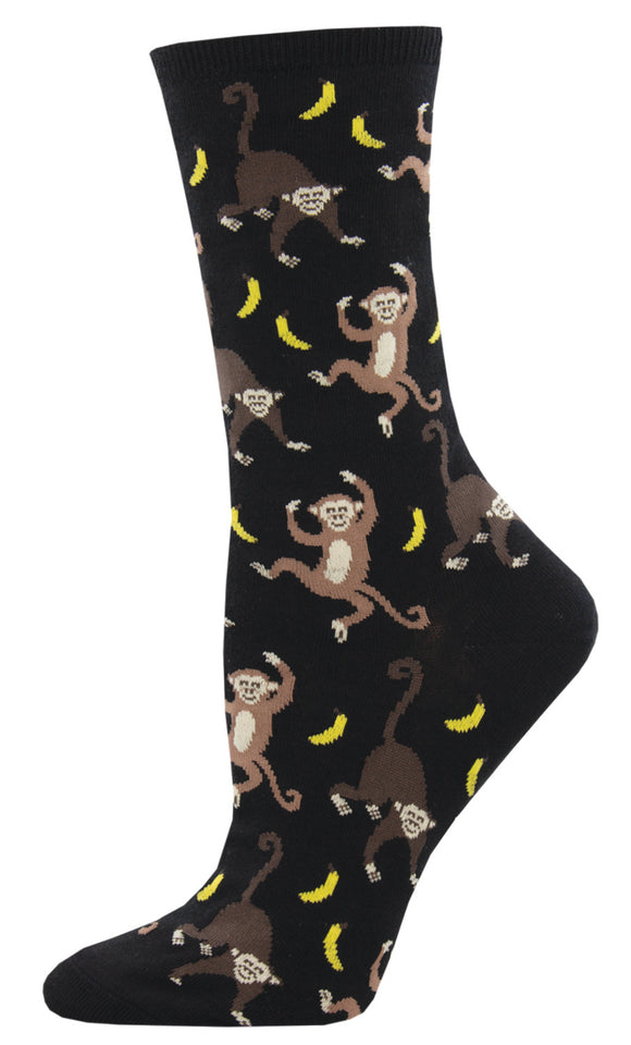 Going Bananas - Black (Women's Socks)