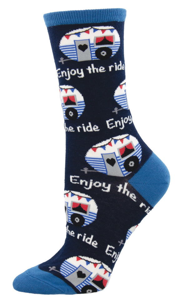 Enjoy The Ride - Navy (Women's Socks)