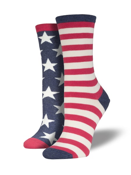 American Flag - Vintage Blue (Women's' Socks)