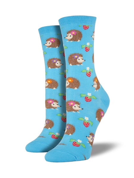 Hedgehogs - Bright Blue (Women's Socks)