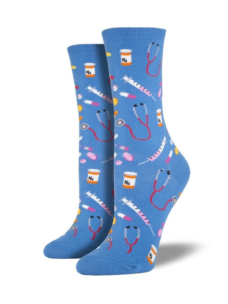 Meds - Cornflower Blue (Women's Socks)