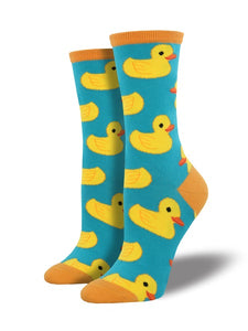 Rubber Ducky - Turquoise (Women's Socks)