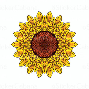 Sticker (Large & Small Options): Sunflower