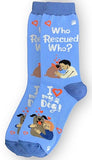 Happy Tails "Who Rescued Who? I Heart My Dog" (Unisex Socks)