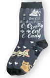 Happy Tails "One Cat Away From A Crazy Cat Lady" (Unisex Socks)