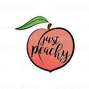 Sticker (Large & Small Options): "Just Peachy"