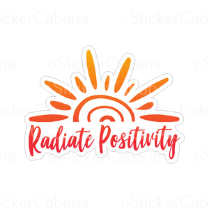 Sticker (Large & Small Options): "Radiate Positivity" Sun