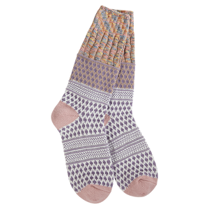 Gallery Textured Crew - Taupe Confetti (Women's Socks)